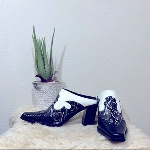 Jeffrey Campbell Heeled Mule Cowgirl Decklyn Western Slip On Sz 8.5